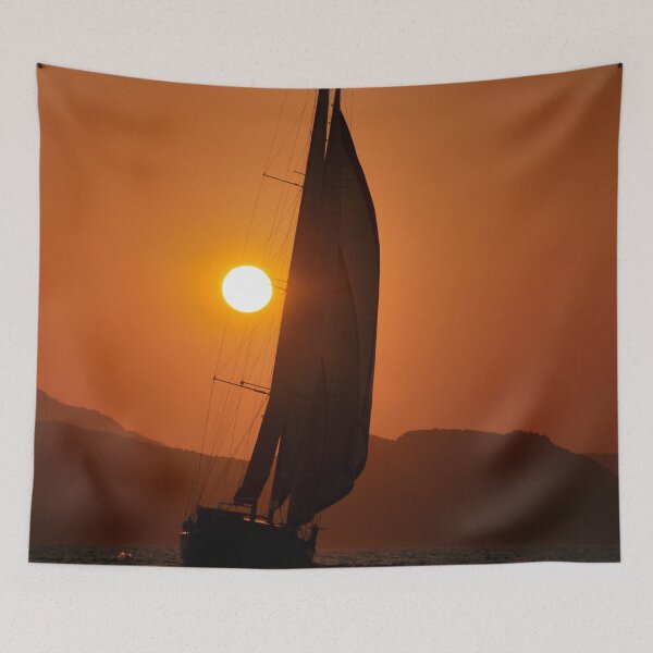 Item preview, big sailboat sailing to sunset designed and sold by laikaincosmos.