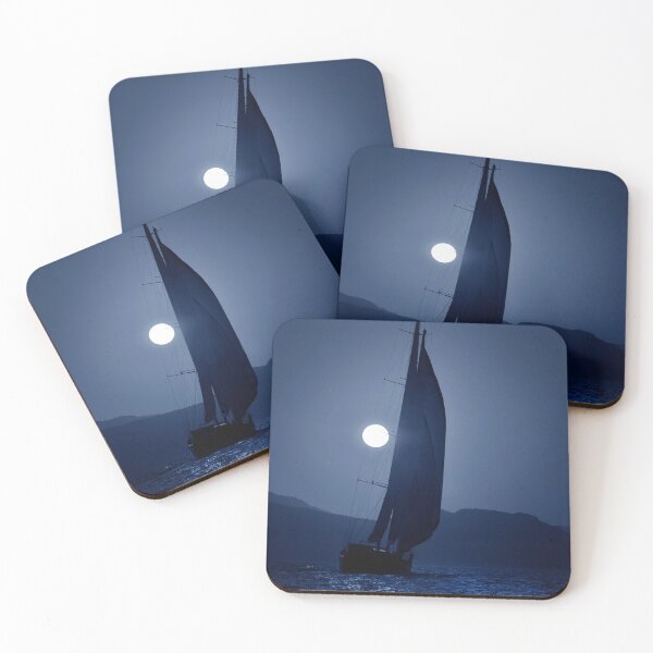 Item preview, sailboat under the moonlights designed and sold by laikaincosmos.