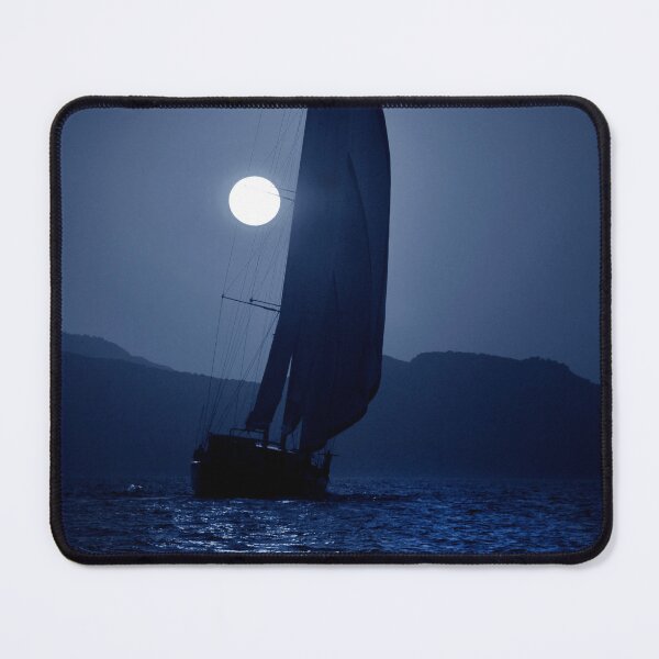 Item preview, sailboat under the moonlights designed and sold by laikaincosmos.