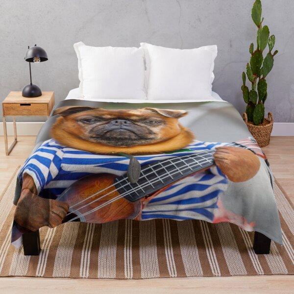 Item preview, Funny Pug Dog Playing on Guitar designed and sold by ONORMAL.