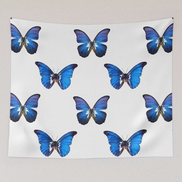 Item preview, 65 MCMLXV Blue Oversized Butterflies Pattern designed and sold by 65 MCMLXV.