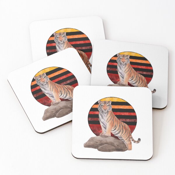 Item preview, Tiger Sunset Retro designed and sold by HappyLifeCreate.