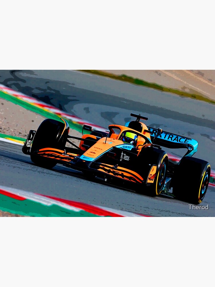 Lando Norris racing his 2022 F1 car abstract by Therod