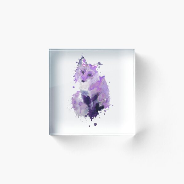 Item preview, Pastel Purple Watercolour Fox designed and sold by Carla Carter.