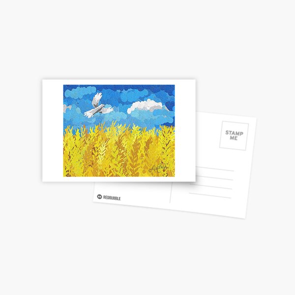 Item preview, Ukraine Flag Landscape designed and sold by OBXLisaArt.