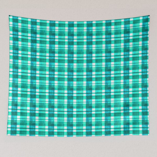 Item preview, Classic Turquoise and White Plaid designed and sold by OverbeeDesigns.