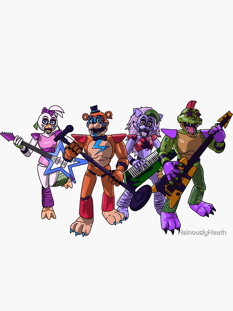 Fnaf Security Breach Sticker Set Five Nights at Freddy's 