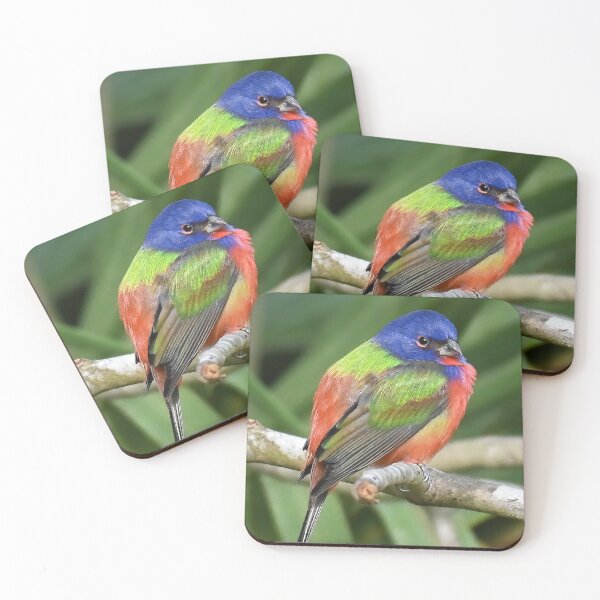 Item preview, Painted Bunting Bird on Branch designed and sold by candiscamera.
