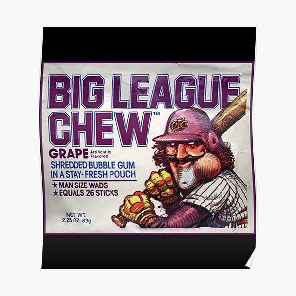 BIG LEAGUE CHEW Bubble Gum Vintage Poster Vintage Baseball 