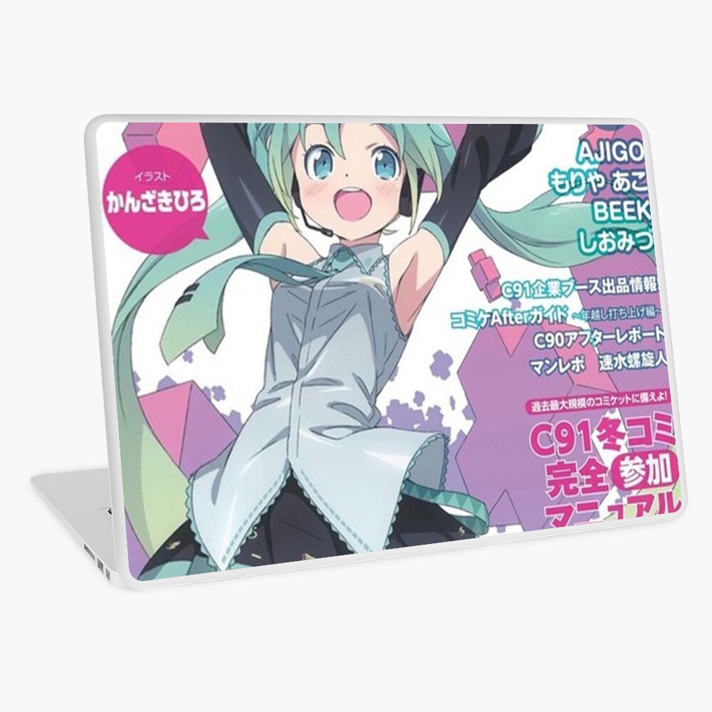 Hatsune Miku Poster Laptop Skin By Carterrandy Redbubble