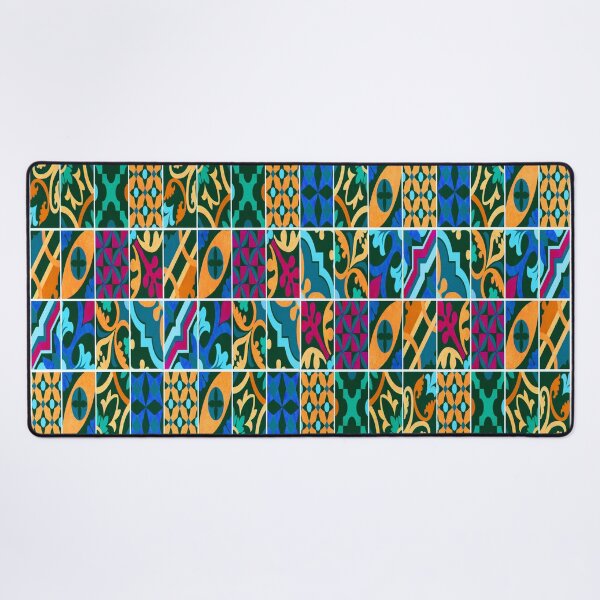 Item preview, Geometric Square Mosaic Motif Tiles Texture designed and sold by ArtCollectables.