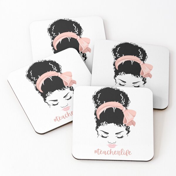 Item preview, Copy of #teacherlife Messy Bun and Pink bow designed and sold by Not A Typical  Teacher.