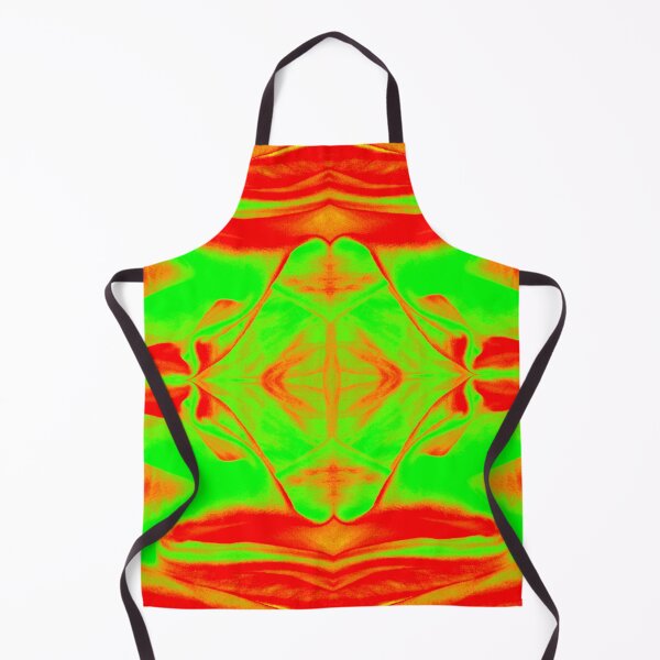 Item preview, Bright, Vivid and Funky Lime Green and Red Psychedelic Aztec Tile Pattern designed and sold by KLP-Magick.