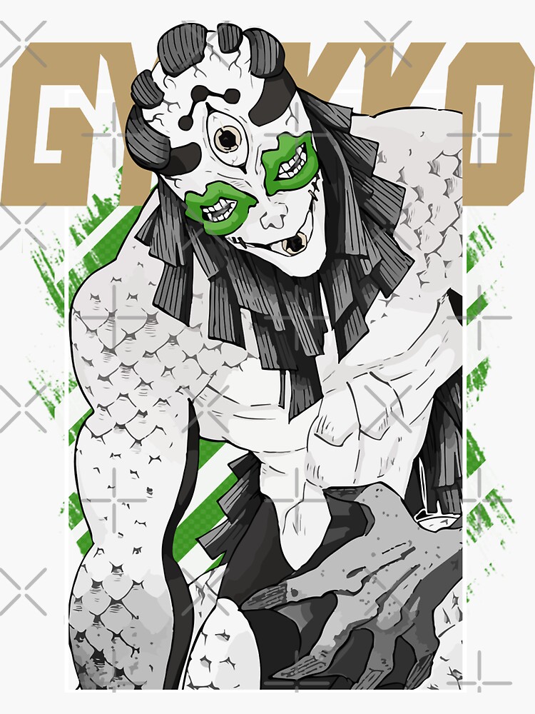 "Gyokko upper moon 5 demon Kimetsu no yaiba" Sticker by Sarkitawo