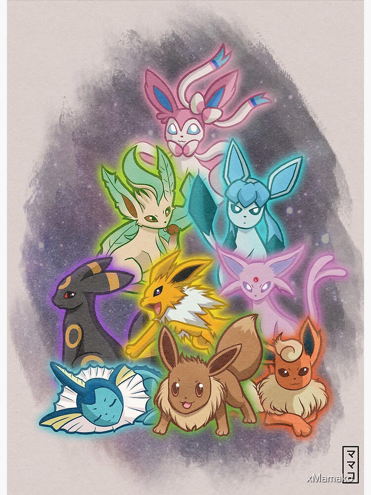 Eeveelutions Art Print by Crazy-luna