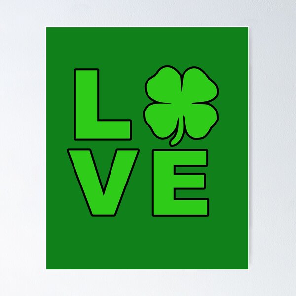 Item preview, LOVE St Patrick's Day Saint Shamrock Irish Flag Clover designed and sold by Draculaura2009.