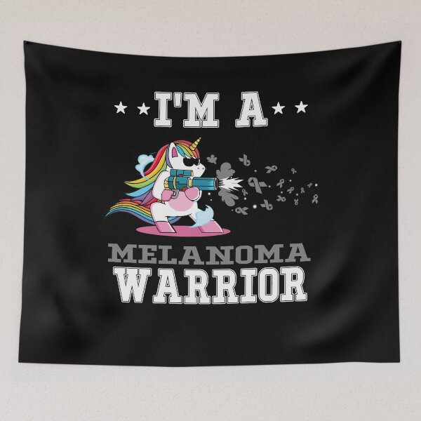 Item preview, Funny Unicorn I'm A Melanoma Warrior designed and sold by heppenp.