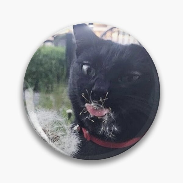Item preview, Black cat tries dandelion designed and sold by Rashkin.