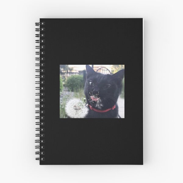 Item preview, Black cat tries dandelion designed and sold by Rashkin.