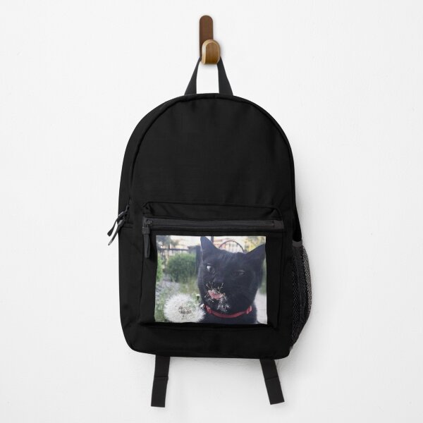 Item preview, Black cat tries dandelion designed and sold by Rashkin.