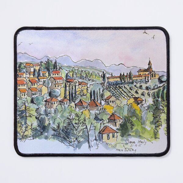 Item preview, Siena, Italy atop the wall. designed and sold by Elizabeth Moore Golding.