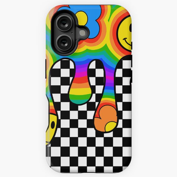 Item preview, Indie Rainbow Slime Checkered Phone Case designed and sold by elle-dee-art.