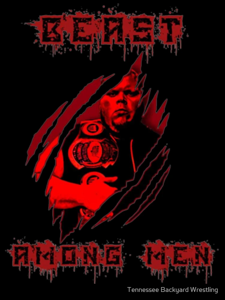 Thumbnail 7 of 7, Oversized T-Shirt, Beast Amomg Men TBW Merchandise designed and sold by Tennessee Backyard Wrestling.
