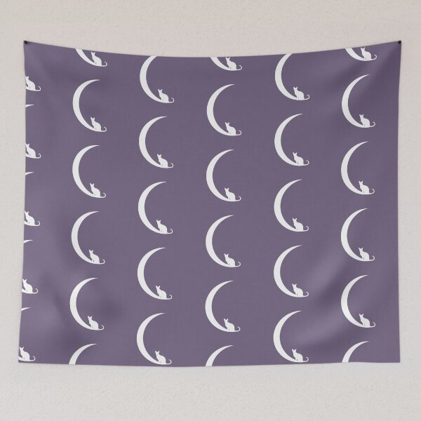 Item preview, Cat on the Crescent Moon designed and sold by ladytarleton.