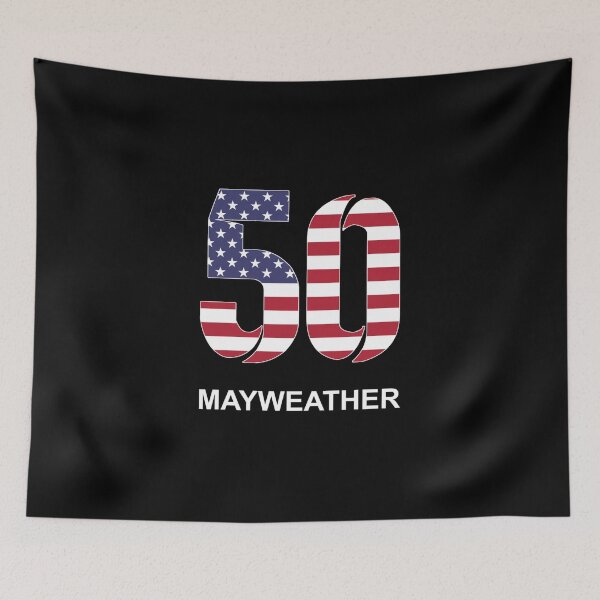 Artikelvorschau, Mayweather 50 (uns) Essential T-Shirt entworfen und verkauft von amiyacunni.