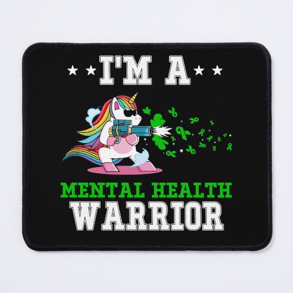 Item preview, Funny Unicorn I'm A Mental Health Warrior designed and sold by heppenp.