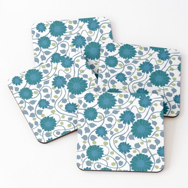 Item preview, Golden Blue Flowers on a Sunny Day designed and sold by jennyblairarts.