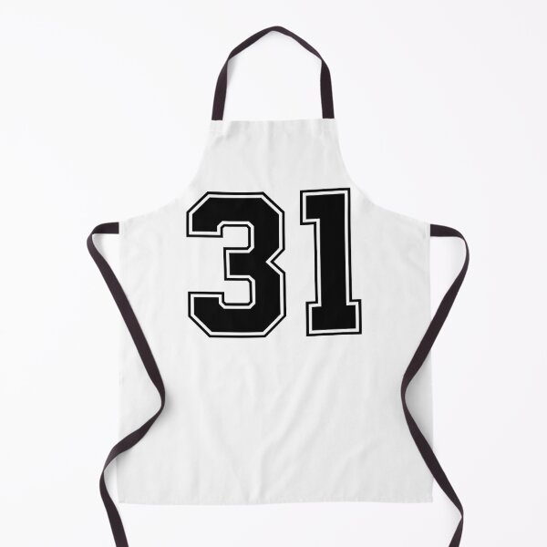 Item preview, 31 American Football Classic Vintage Sport Jersey Number in black number on white background for american football, baseball or basketball designed and sold by Marcin Adrian.