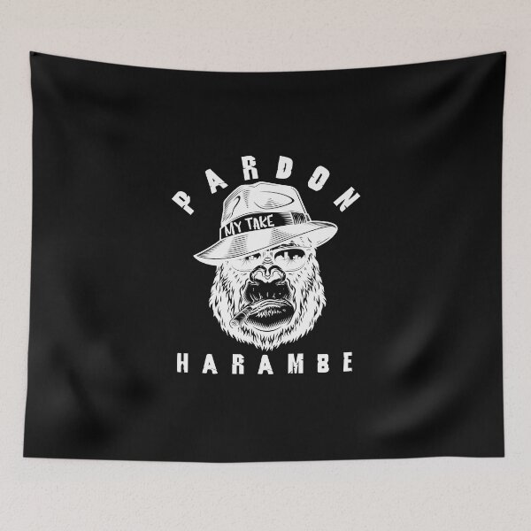 Item preview, Pardon My Take Harambe - black and white gorilla designed and sold by vooART.