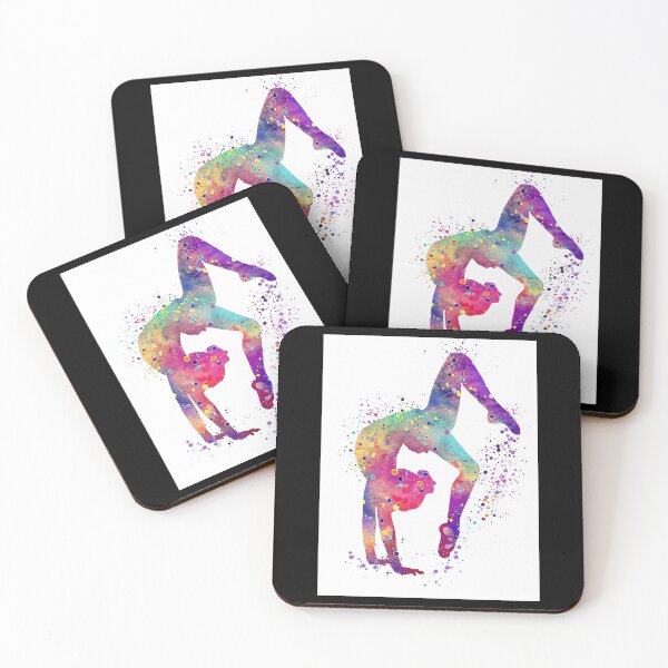 Item preview, Gymnastics Girl Tumbling Colorful Watercolor Art Gift Classic T-Shirt designed and sold by lewisnash6.