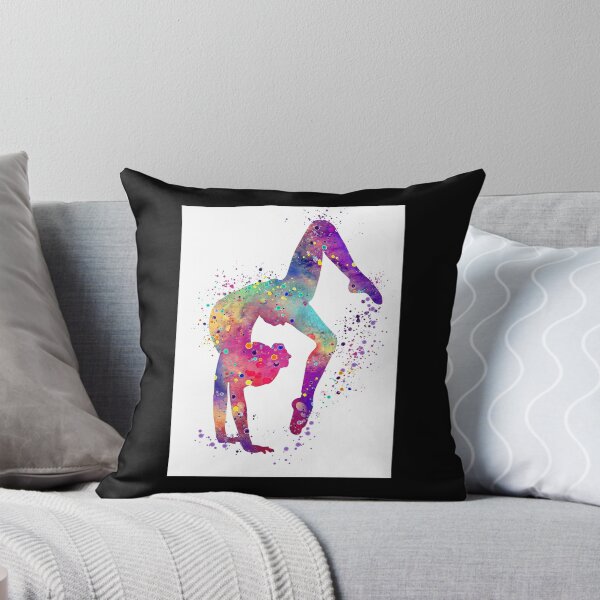 Aperçu de l'œuvre Fille de gymnastique Tumbling cadeau d'art aquarelle coloré T-shirt classique créée et vendue par lewisnash6.