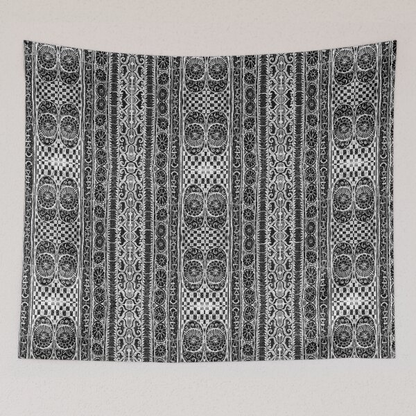 Item preview, black floral and checks designed and sold by Nickdavisinghe.