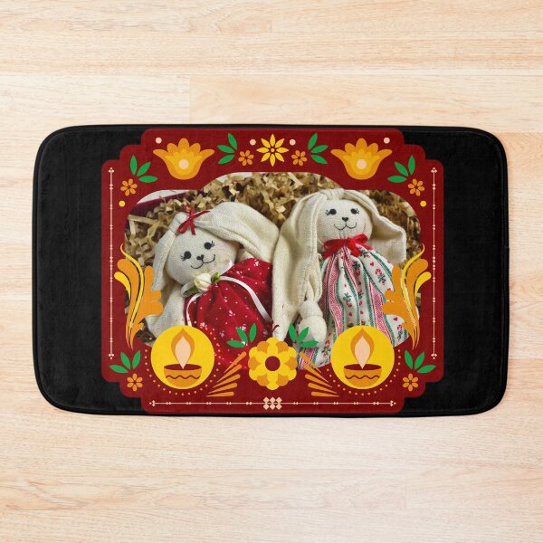 Item preview, Easter celebration 2022 / Cute Folk Inspired Easter Bunnies / Easter art designed and sold by haRexia.