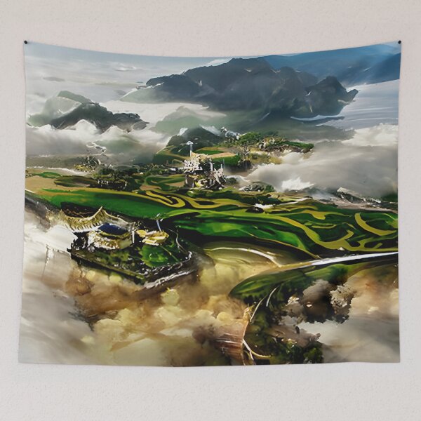 Item preview, Islands: Rice Fields  designed and sold by nathanbergenart.