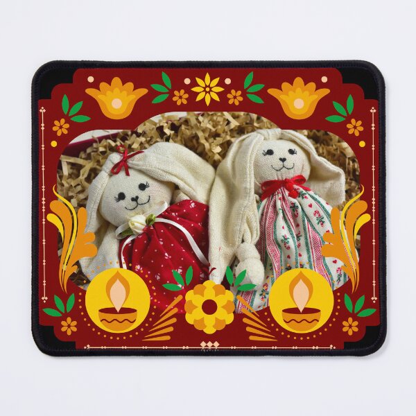Item preview, Easter celebration 2022 / Cute Folk Inspired Easter Bunnies / Easter art designed and sold by haRexia.