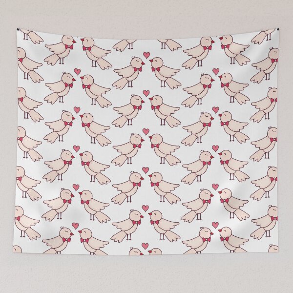 Item preview, love birds telling happy valentines day designed and sold by Heywor.
