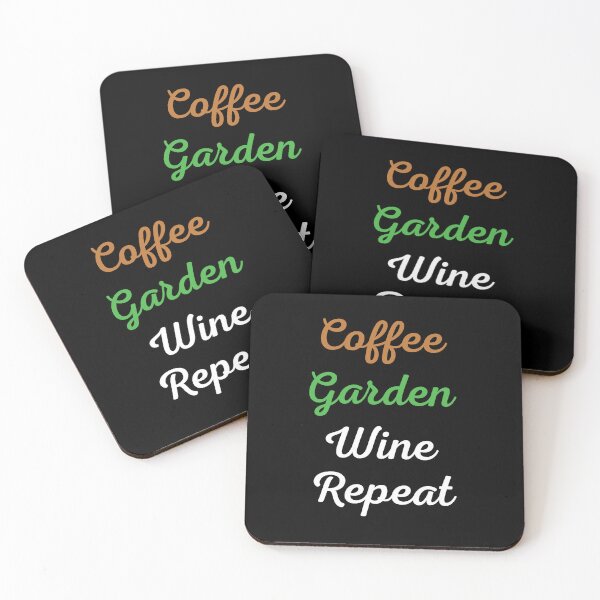 Item preview, Coffee Garden Wine Repeat Funny Gardening   designed and sold by Graceland  Memphis.