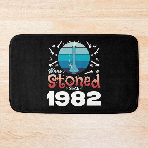 Item preview, Been stoned since 1982 (Blue retro vintage sunset with bong) designed and sold by YomeHayin.
