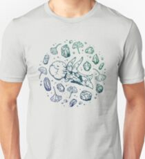 Triceratops Rocks! | Navy & Green Ombré Unisex T-Shirt