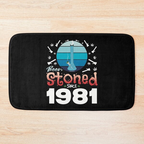 Item preview, Been stoned since 1981 (Blue retro vintage sunset with bong) designed and sold by YomeHayin.