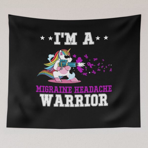 Item preview, Funny Unicorn I'm A Migraine Headache Warrior designed and sold by heppenp.