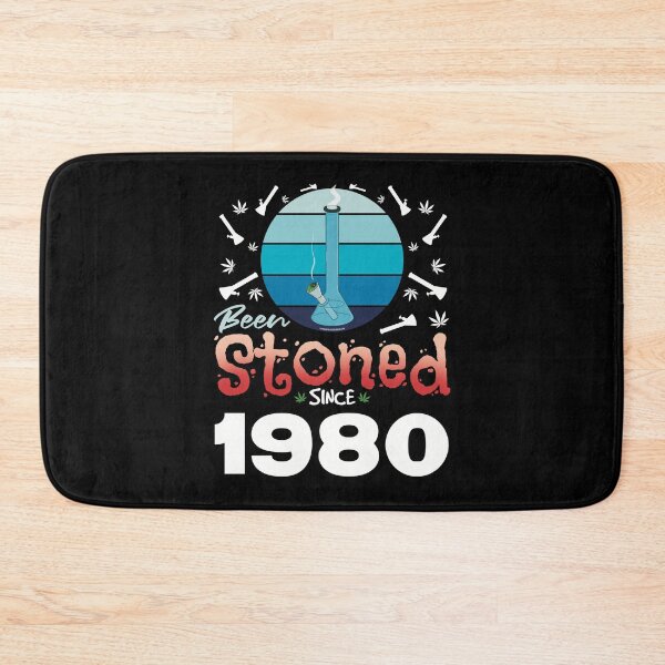 Item preview, Been stoned since 1980 (Blue retro vintage sunset with bong) designed and sold by YomeHayin.