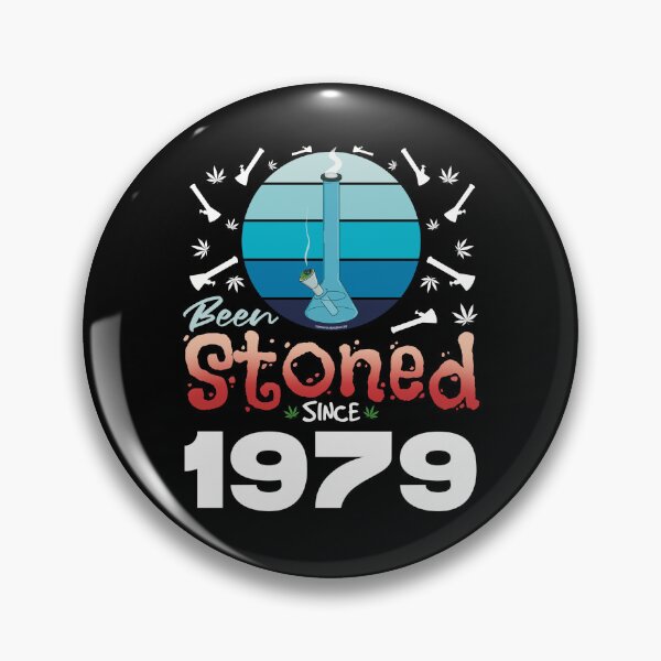Item preview, Been stoned since 1979 (Blue retro vintage sunset with bong) designed and sold by YomeHayin.
