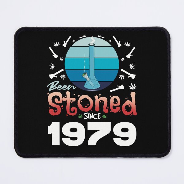 Item preview, Been stoned since 1979 (Blue retro vintage sunset with bong) designed and sold by YomeHayin.