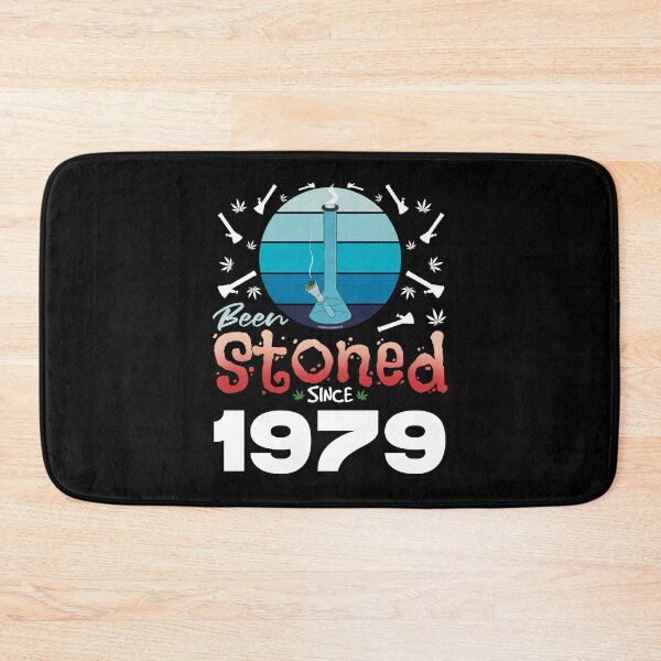 Item preview, Been stoned since 1979 (Blue retro vintage sunset with bong) designed and sold by YomeHayin.