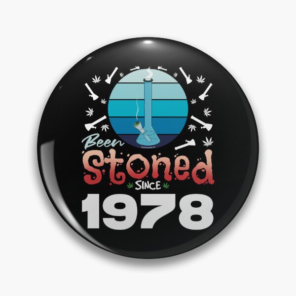 Item preview, Been stoned since 1978 (Blue retro vintage sunset with bong) designed and sold by YomeHayin.